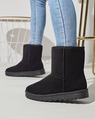 Naiste soojustatud öko-suedist lumesaapad mustad Xetik - Jalatsid