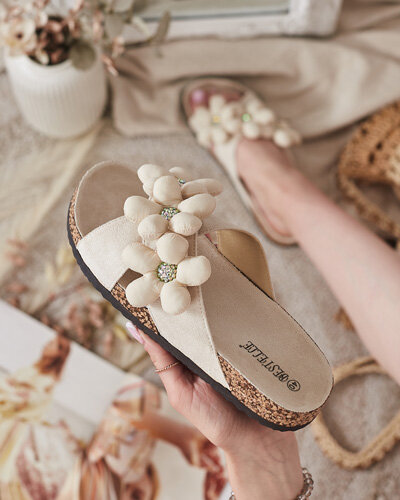 Royalfashion Naiste Polidda Flower Strap Flip Flops