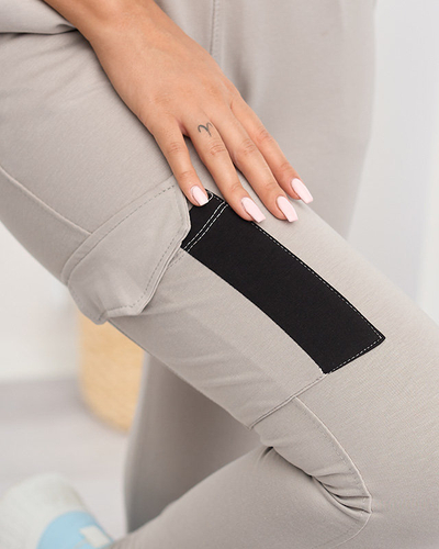 Naiste hallid puuvillased dressipüksid – rõivad