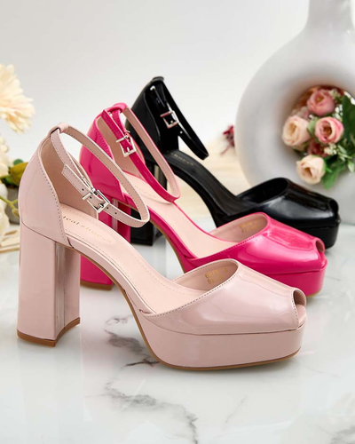 Royalfashion Women's Lefeyoa lacquered post sandals