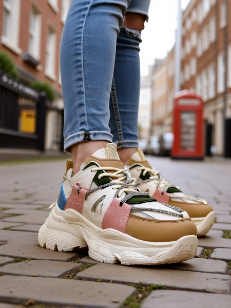 Royalfashion Women's sneakers on a thicker sole Reterri