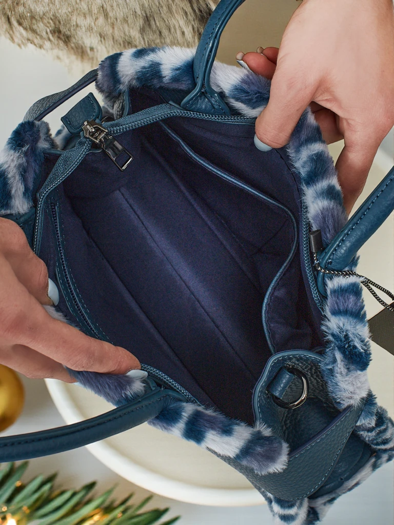 Väike naiste ökonahast panterprindiga kott Panthory