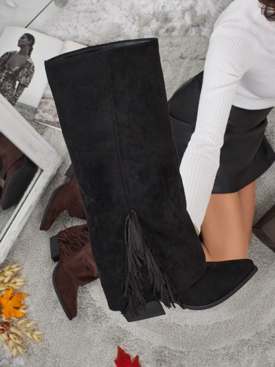 Women's Eco-Suede Knee-High Boots with Tauren Upper