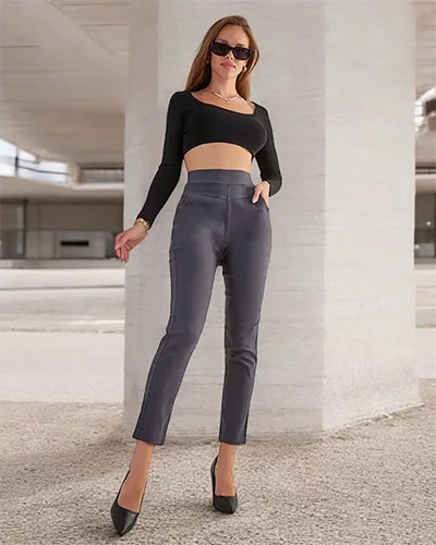 Royalfashion Naiste puuvillased teggings püksid PLUS SIZE