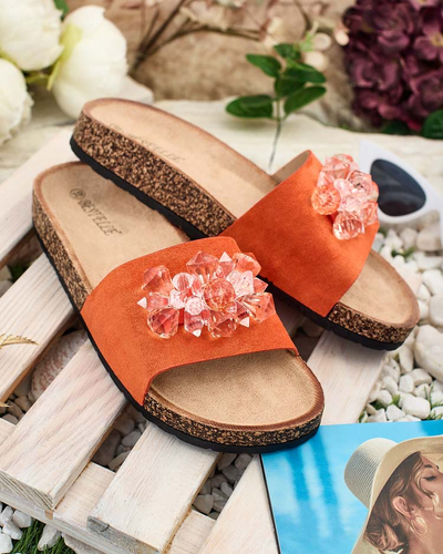 Royalfashion Women's Villo rhinestone flip-flops