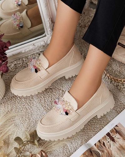 Royalfashion Women's moccasins with colorful beads Karonia