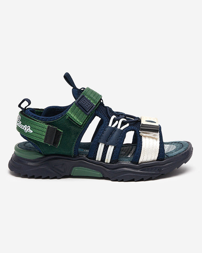 Green children's Velcro sandals Meteris - Footwear