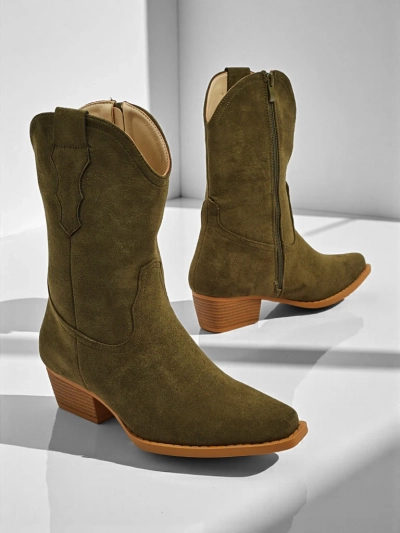 Женские ковбойские ботинки из эко-замши SpireHush