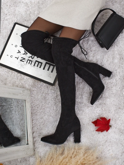 Women's Eldir Faux Suede Over-the-Knee Block Heel Boots