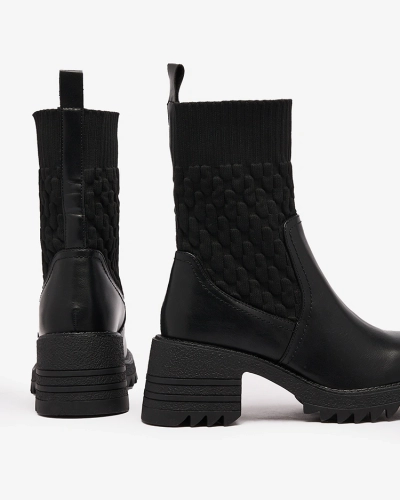 Royalfashion Mustad naiste Acigog lamedate kontsadega saapad