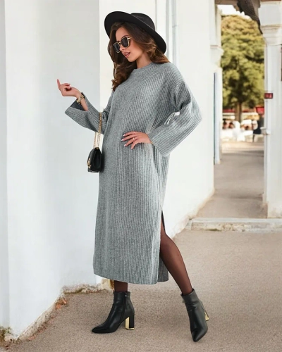Royalfashion Women's long sweater dress
