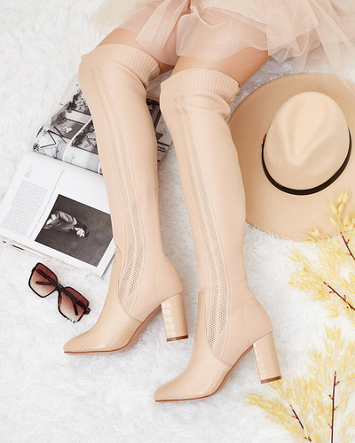 Royalfashion Women's slip-on over-the-knee boots Nolera