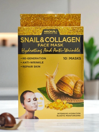 HydraVenus Collagen Snail Mask – intensiivne niisutus ja naha taastamine