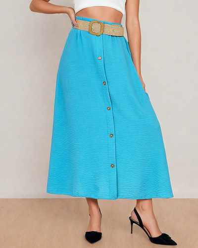 Royalfashion Women's midi skirt with belt