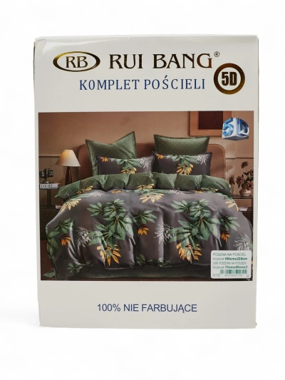 Royalfashion Mustriline voodipesu 180x200 komplekt 3 OSA