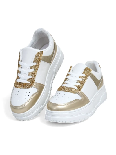 Bella Glamour Gold Women's Sneakers