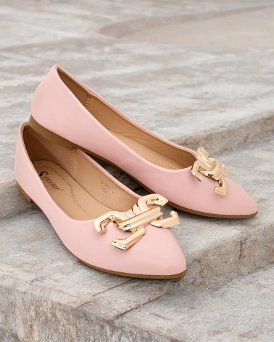 Роялфэшн Черные женские балетки с декоративным носком Фиггда