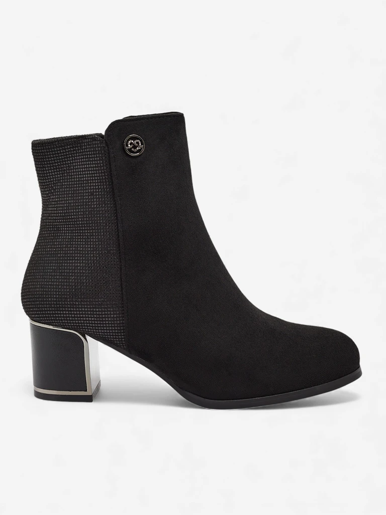 Women's Arshin eco-suede ankle boots with block heel