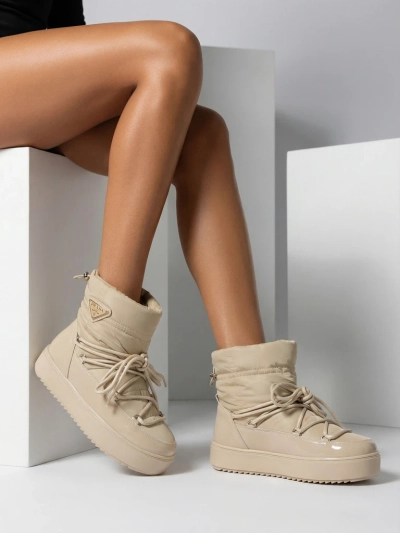 Royalfashion Naiste liibuvad saapad a'la lumesaapad helepruun Vevnose