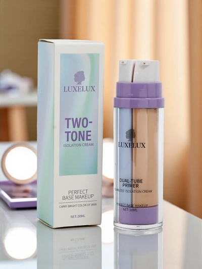 2-in-1 Cream with Purple Makeup Base and Foundation - Neutralizes Yellow and Earthy Tones