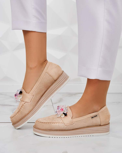 Royalfashion Мокасины с разноцветными камнями Restea