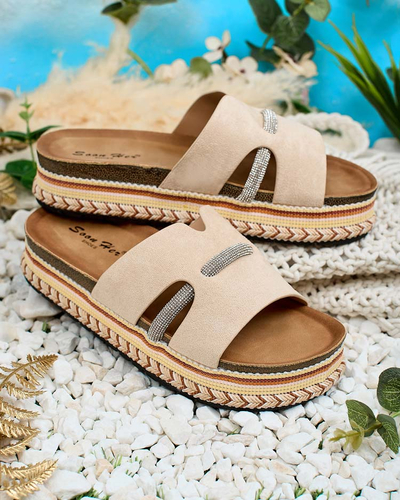 Royalfashion Naiste Orolta tsirkooniumist flip-flops