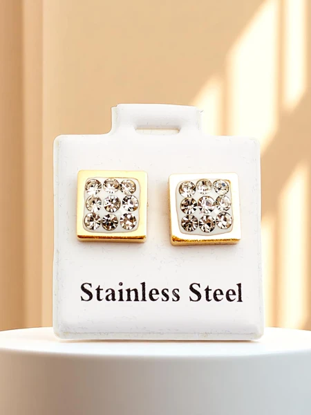 Royalfashion Square naiste kõrvarõngad tsirkooniga