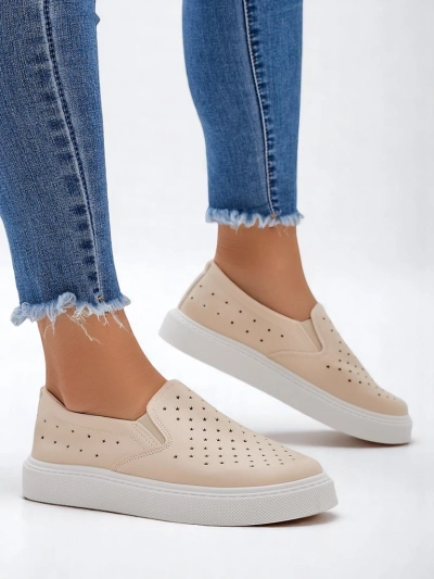 Королевская мода Женские перфорированные спортивные обувь на шнуровке Vaned