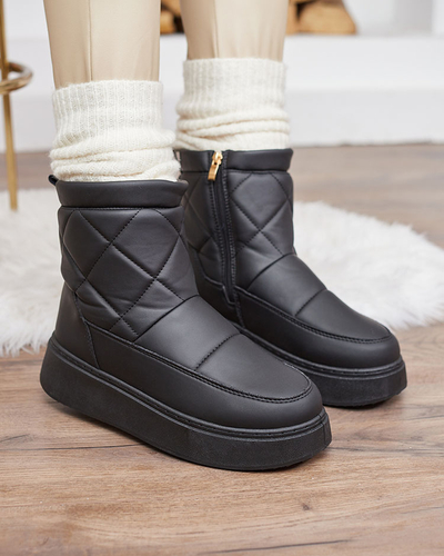 Royalfashion Черные женские сапоги a'la snow boots Kacecica