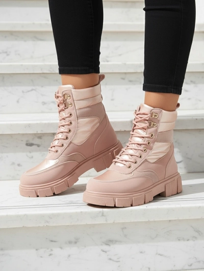 Bootsy Fuego Rosa - Stylish Women's Flat Heel Boots