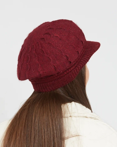 Royalfashion Women's beret with visor