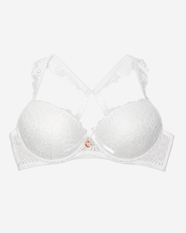 Women's ecru lace bra - Underwear