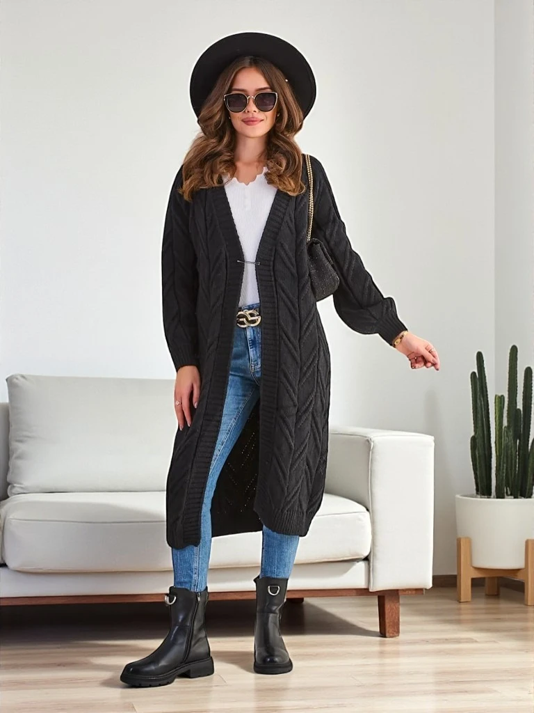 Royalfashion Womea's Knitted Poncho Sweater