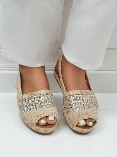 Women's espadrille sandals with rhinestones Belle Sparkle