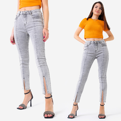 Gray women's skinny jeans - Clothing