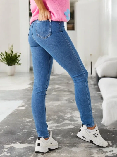 Royalfashion Naiste kitsad puuvillased teksad