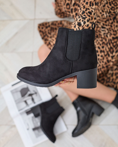 Royalfashion Mustad öko-suedist naiste saapad postil Nanhelyna