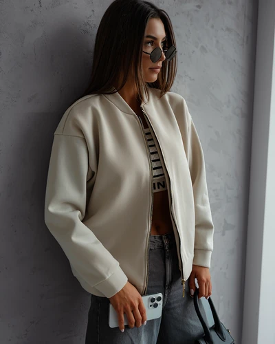 Royalfashion Джинсовая бомбер-куртка на застежке