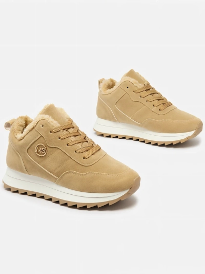 Royalfashion Светло-коричневые женские утепленные спортивные ботинки Lahho