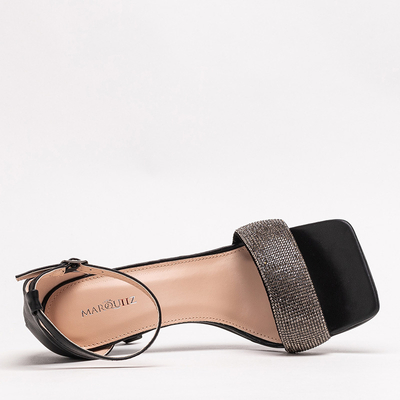 Black women's sandals on a high heel Enedi - Footwear