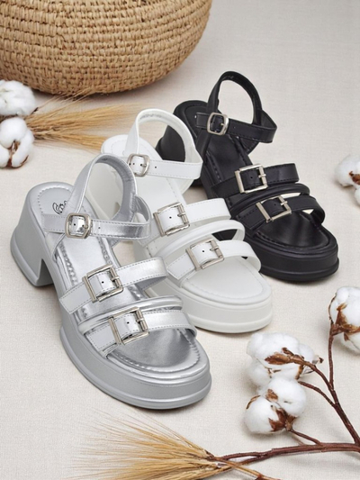 Royalfashion Naiste madala blokkkontsaga sandaalid Otteze