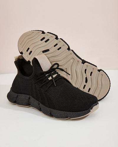 Mustad ja beežid naiste spordijalatsid Bommgi - Jalatsid