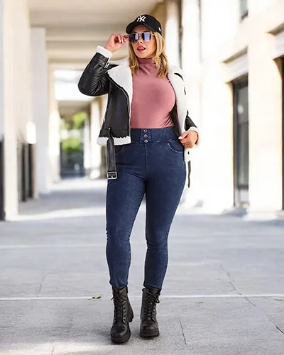 Royalfashion Cotton plussize womens treggings trousers