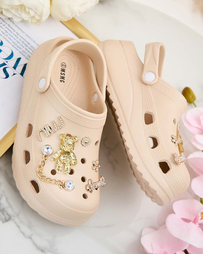 Royalfashion Naiste Fescas-ornamentidega kummist flip-flopid