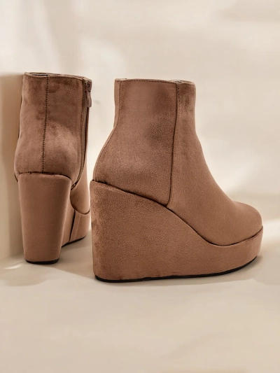 Royalfashion Women's Wedge Boots Sieffa