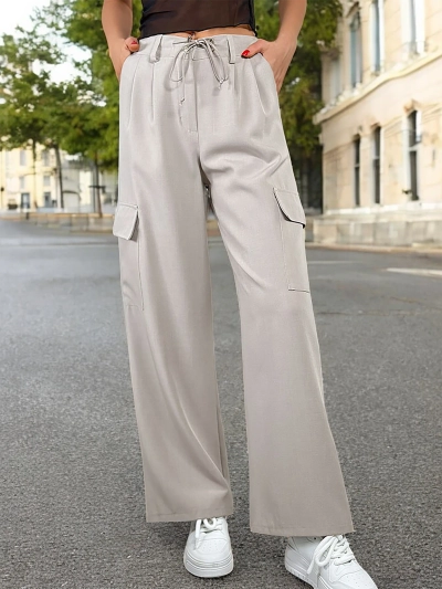 Royalfashion Women's wide pants with pockets