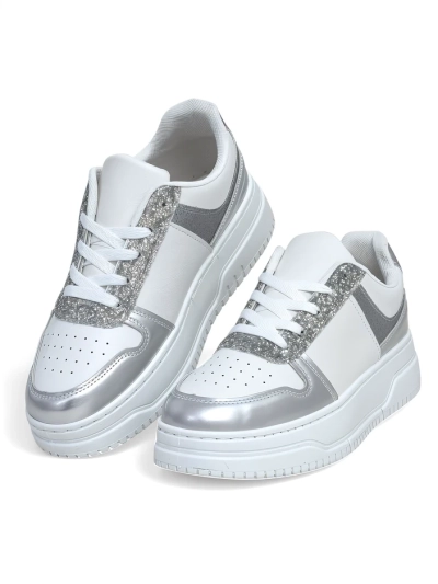 Royalfashion Women's sneakers with glitter Qisofi