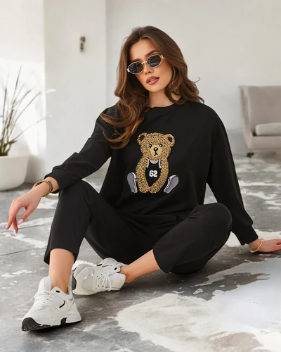 Royalfashion Women's viscose set with a bear