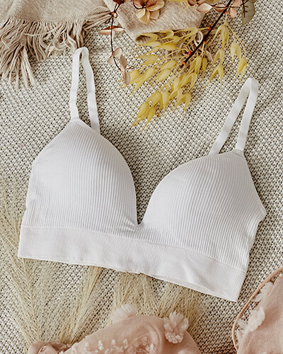 Royalfashion Women's ribbed bra