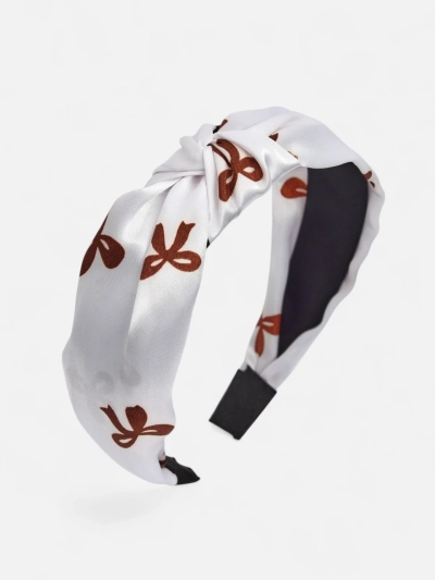 Royalfashion Satin Headband with Braid and Print